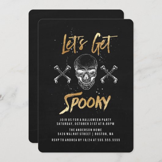 行こう不気味 | ハローウィンパーティ招待状 招待状 (正面/裏面)