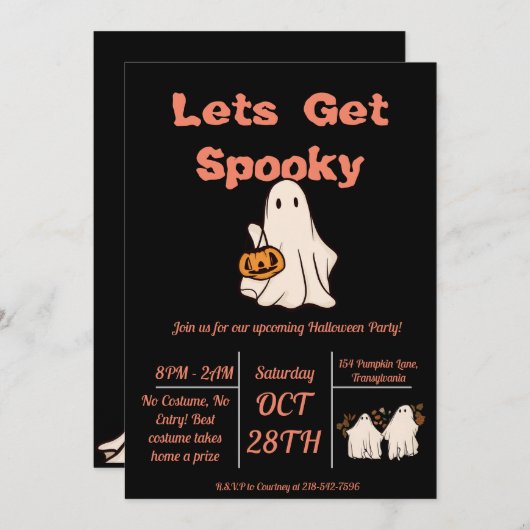 行こう不気味! 招待状 (正面/裏面)