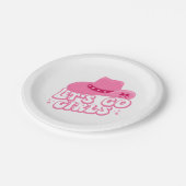 行こう女の子、女の子の旅、レトログラフィック ペーパープレート (アングル)