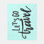 行こう旅行 フリースブランケット (正面)