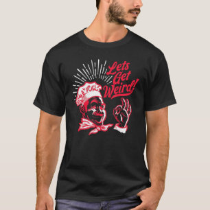 行こう風変わり!ヴィンテージおもしろいピザボックスマンフェスティー Tシャツ