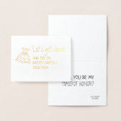 行こう飲 | 花嫁付おもしろいき娘の提案 箔カード (ディスプレー)