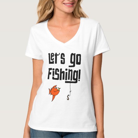行こう魚釣り! Tシャツ (正面)