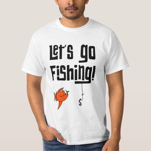 行こう魚釣り! Tシャツ (正面)