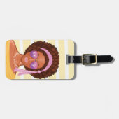 行こう |アフリカ・アメリカビーチ美しいトロピカル ラゲッジタグ (正面横)