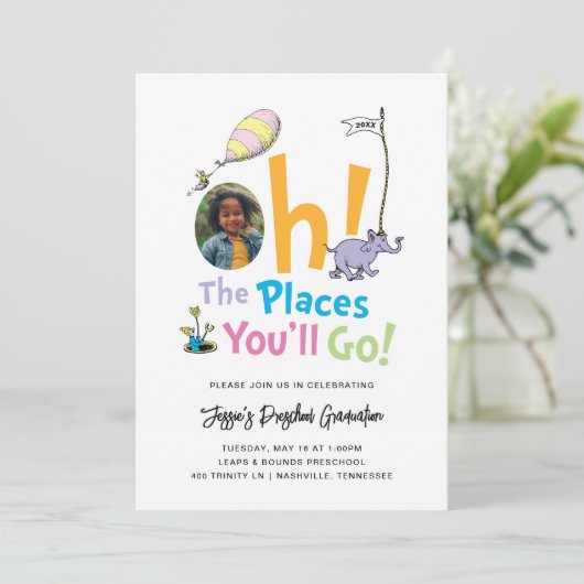 行こう、君が辿る場所へ！卒業のお知らせ 招待状 (スタンド正面)