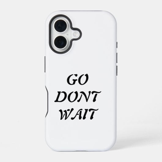 "行こう。待つな" iPhone 16ケース (裏面)