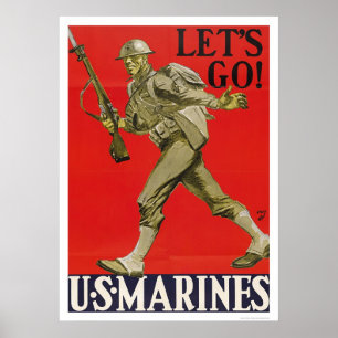 行こう! 米国海兵隊員 ポスター