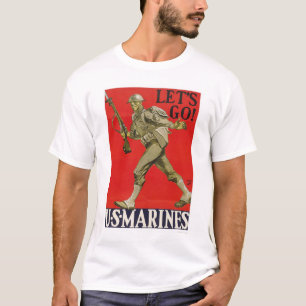 行こう! 米国海兵隊員 Tシャツ
