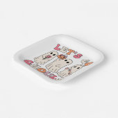 行こうGhoulsグルービー幽霊とヴィンテージ花 ペーパープレート (傾斜あり)