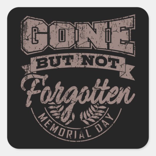 行ったが忘れメモリアルデー退役軍人日 スクエアシール (正面)