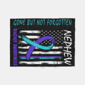 行ったが甥忘れ自殺認識度Fl フリースブランケット (正面(横))