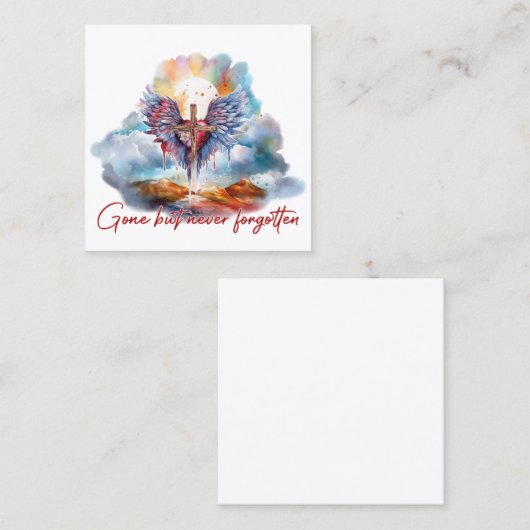 行ったが行かない忘れこと スクエア名刺 (正面/裏面)