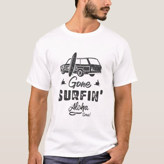 行ったサーフィン黒 Tシャツ (正面)
