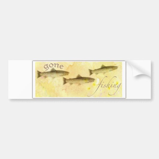 行ったフィッシャーのマスのバンパーステッカー バンパーステッカー (正面)