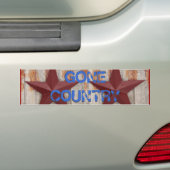 行った国の赤い星の納屋の壁のバンパーステッカー バンパーステッカー (車上)