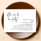 行った後、我々のパーティー、結婚の夕食、黒 招待状