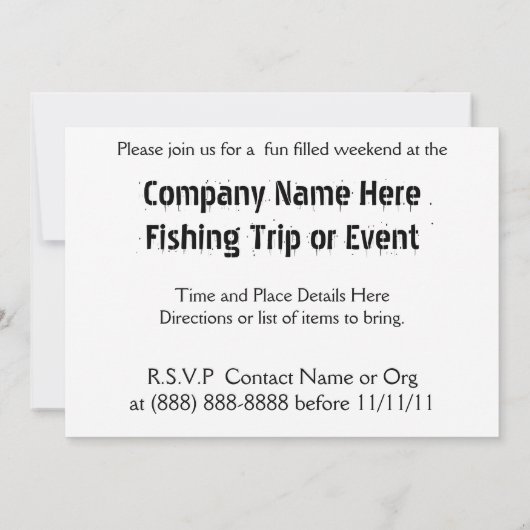 行った採取! 会社の探し出しの招待状 招待状 (裏面)