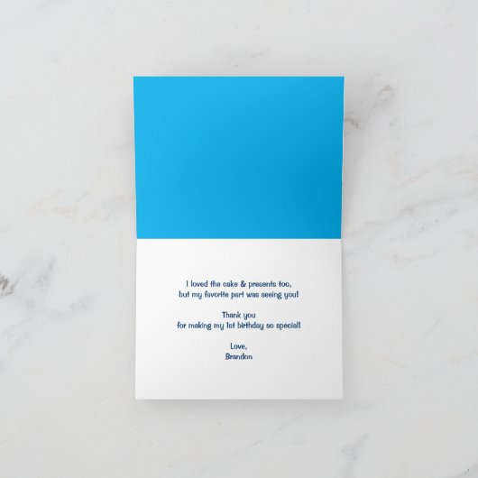 行った魚釣りオフィッシュの誕生日感謝していあなた カード (内部)