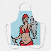 行った魚釣り エプロン (正面)