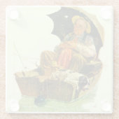 行った魚釣り ガラスコースター (裏面)