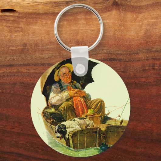 行った魚釣り キーホルダー (正面)