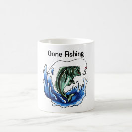 行った魚釣り コーヒーマグカップ