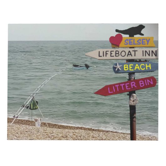 行った魚釣り ノートパッド (正面)