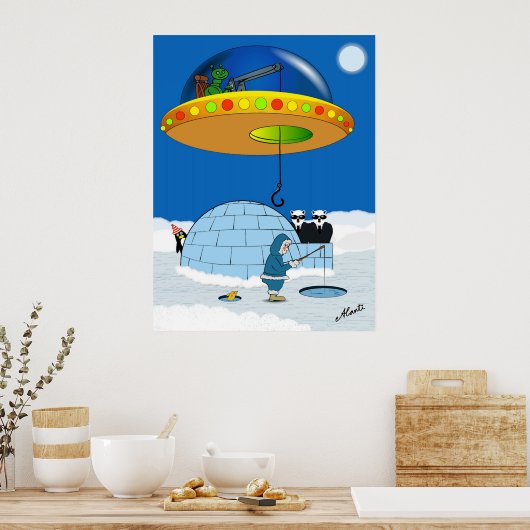 行った魚釣り ポスター (キッチン)