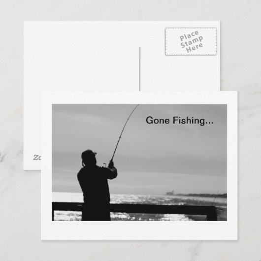 行った魚釣り ポストカード (正面/裏面)