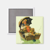 行った魚釣り マグネット (正面/裏面)