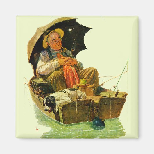 行った魚釣り マグネット (正面)