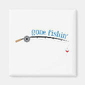 行った魚釣り マグネット (正面)