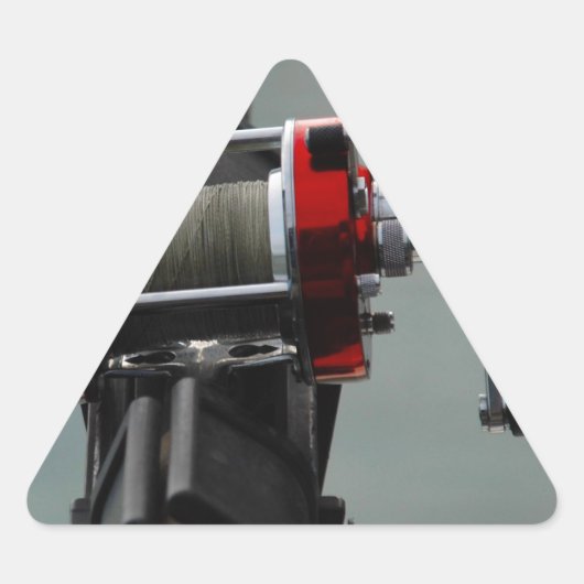 行った魚釣り 三角形シール (正面)