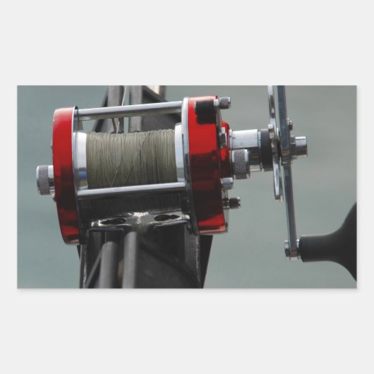 行った魚釣り 長方形シール (正面)