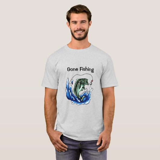 行った魚釣り Tシャツ (正面フル)