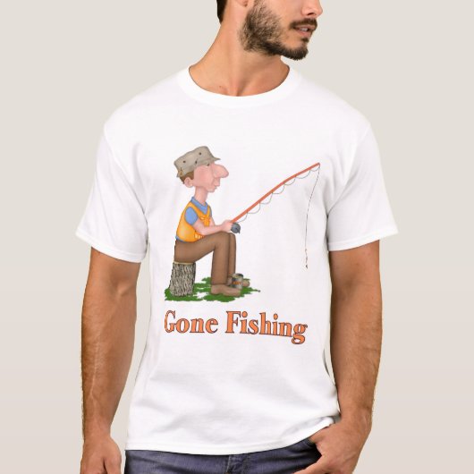 行った魚釣り Tシャツ (正面)