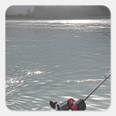 行った魚釣りNo Work スクエアシール (正面)