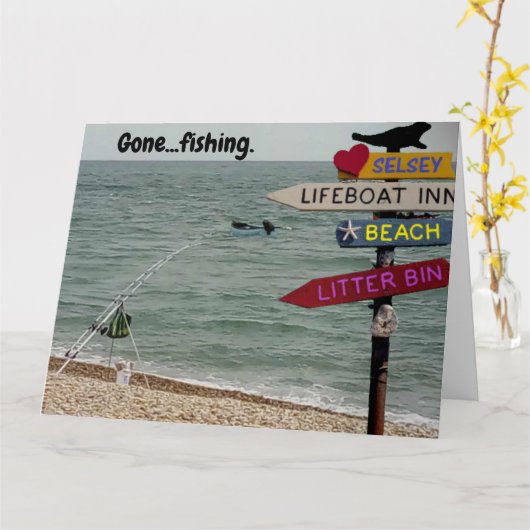 行った…..魚釣り カード (黄色い花)