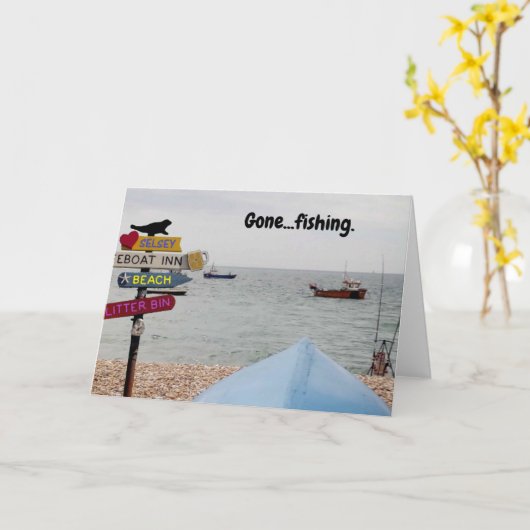 行った…..魚釣り カード (黄色い花)