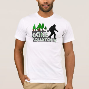 行ったSquatchinの元のデザインのワイシャツ Tシャツ