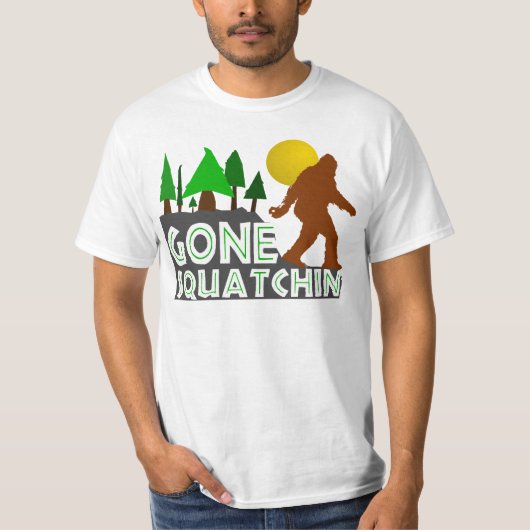 行ったSQUATCHINの元の写実的なTシャツ Tシャツ (正面)