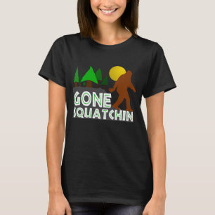 行ったSQUATCHINの元の写実的なTシャツ Tシャツ