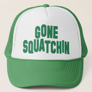行ったSquatchinの緑の網のスナップのトラック運転手の帽子 キャップ
