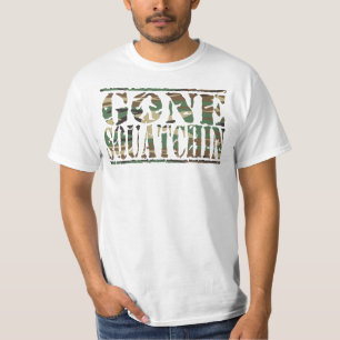 行ったSquatchinの迷彩柄のフォントのTシャツ Tシャツ