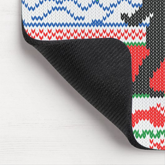 行ったSquatchinの醜いクリスマスのセーターの編み物 マウスパッド (コーナー)