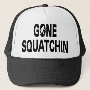 行ったsquatchinの黒の文字 キャップ