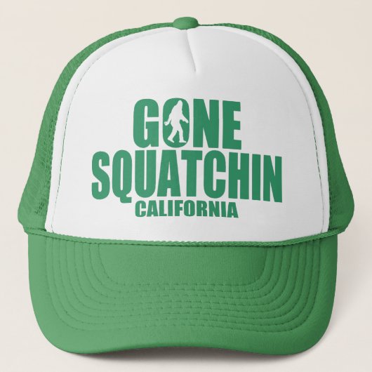 行ったSQUATCHINカリフォルニアのサスカッチの帽子(緑) キャップ (正面)