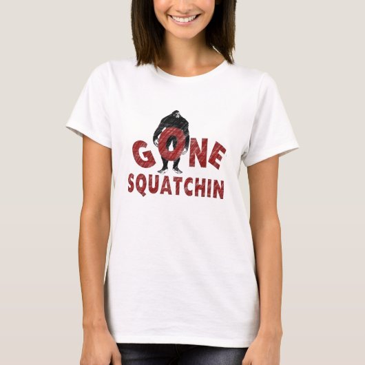 行ったSquatchin -クレヨンのスタイルSquatcher Tシャツ (正面)