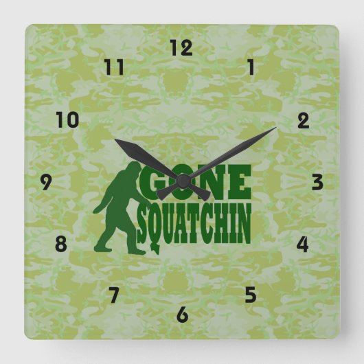 行ったSquatchin スクエア壁時計 (正面)